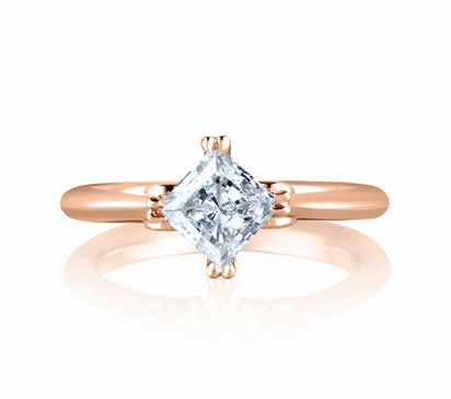 A.JAFFE SEASONS OF LOVE ART DESIGNED PRINCESS ENGAGEMENT RING
