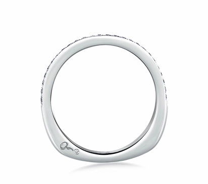 A.JAFFE SEASONS OF LOVE CURVED PAV SET SIGNATURE BAND 0.18