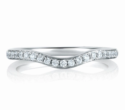 A.JAFFE SEASONS OF LOVE DAZZLING PAV CONTOUR BAND 0.23