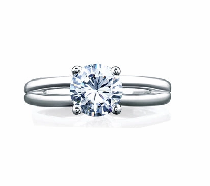 A.JAFFE SEASONS OF LOVE PINK KNOT DOUBLE SHANK ENGAGEMENT RING 0.1             (not including cente