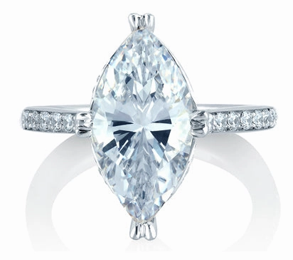 A.JAFFE SEASONS OF LOVE STATEMENT MARQUISE ENGAGEMENT RING 0.36             (not including center s