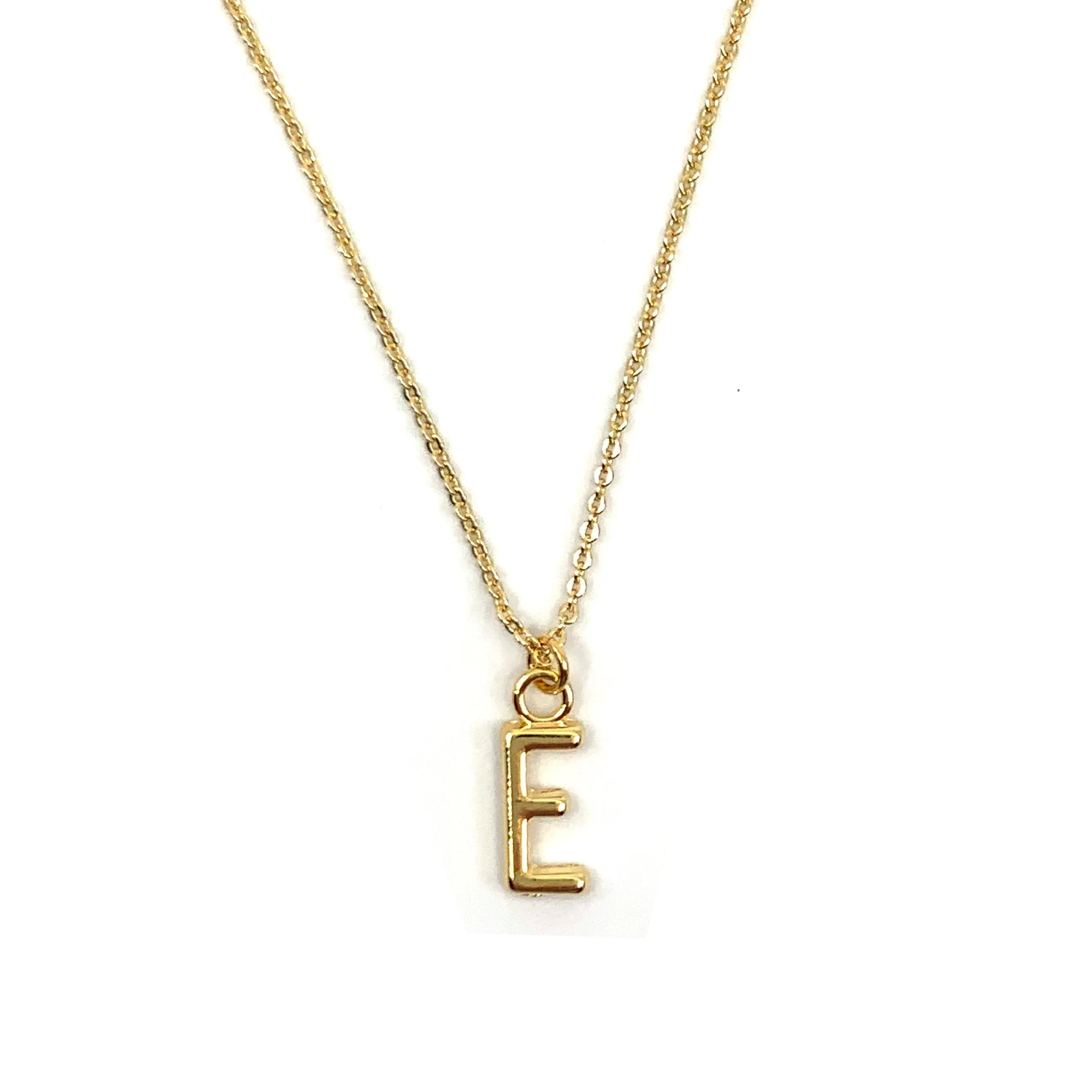 Alphabet Letter Necklace - Gold Small Single