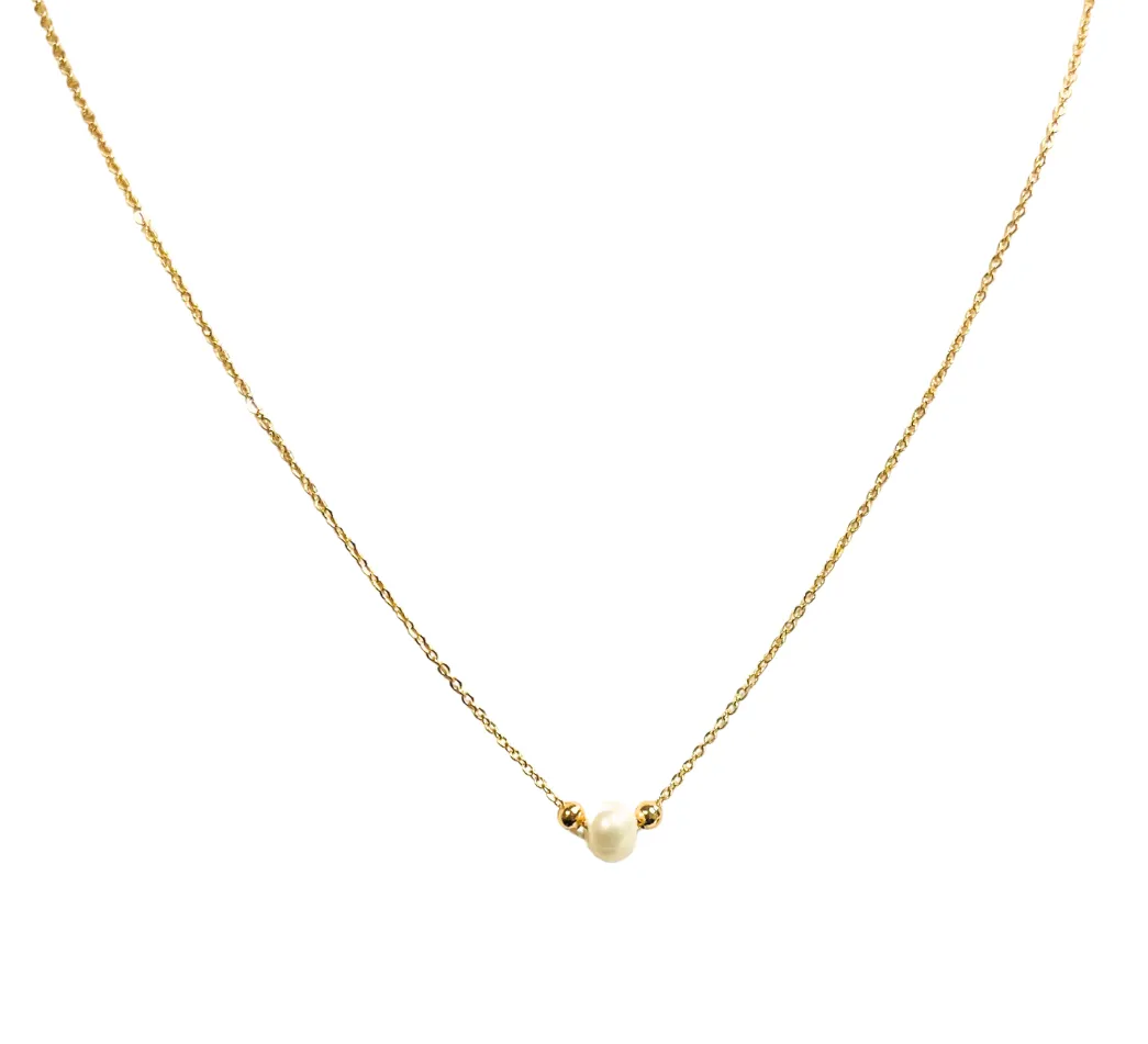Ariel Gold & Pearl Necklace