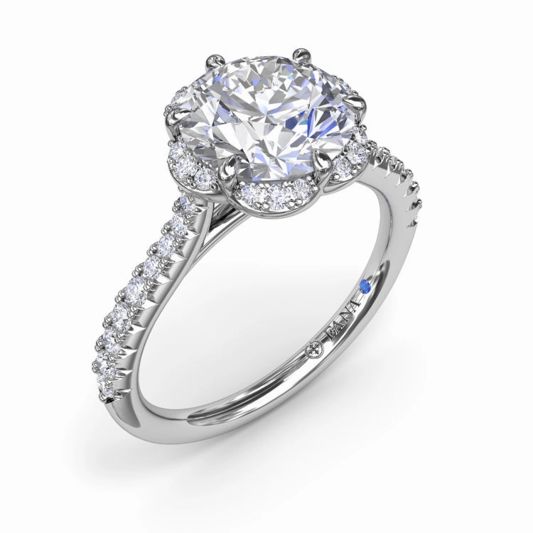 Blossoming Halo Diamond Engagement Ring