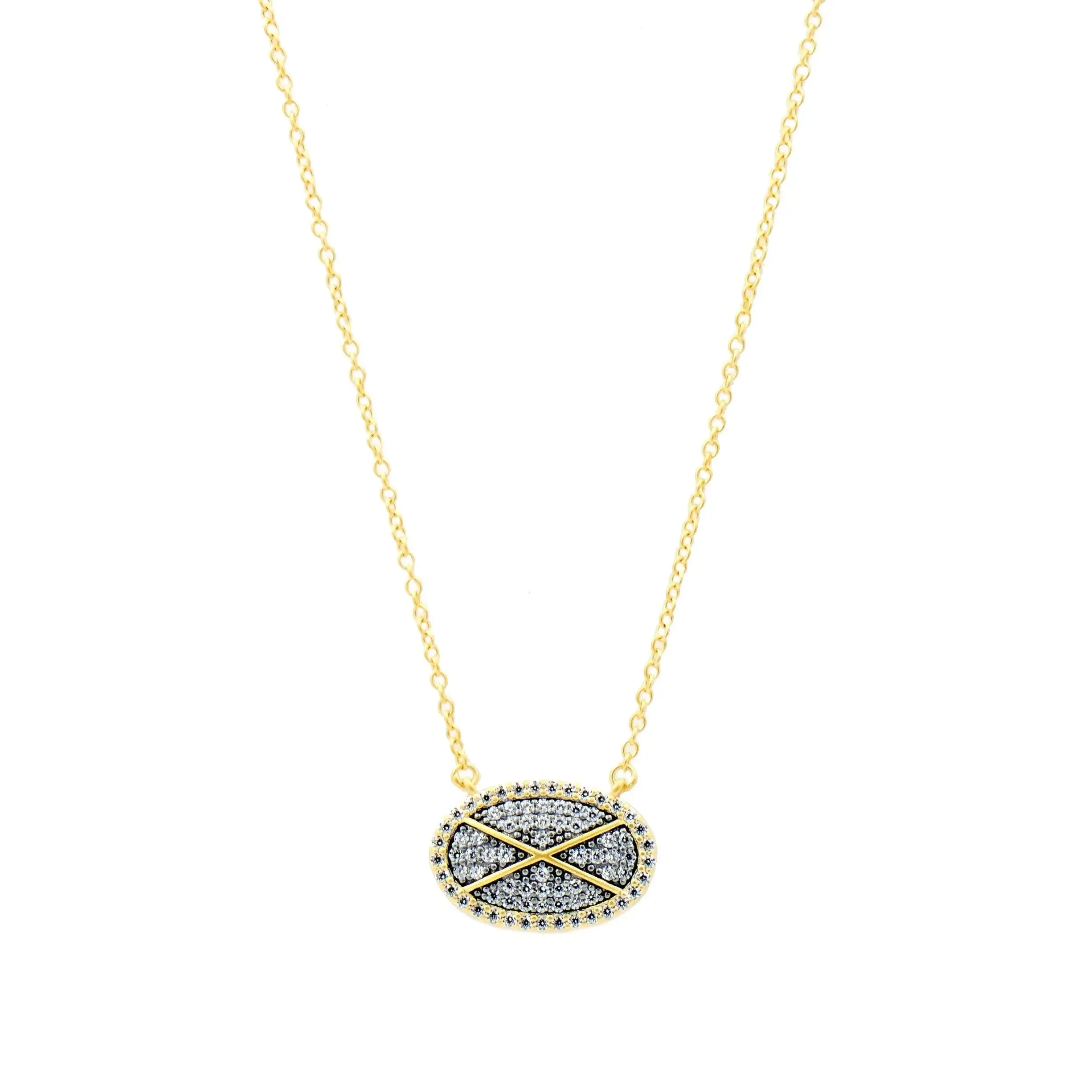 Criss Cross Pav Pendant