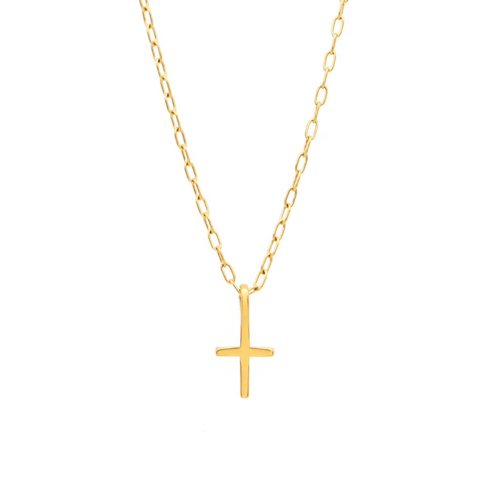 Cross My Heart Gold Necklace