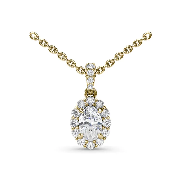 Diamond Halo Necklace