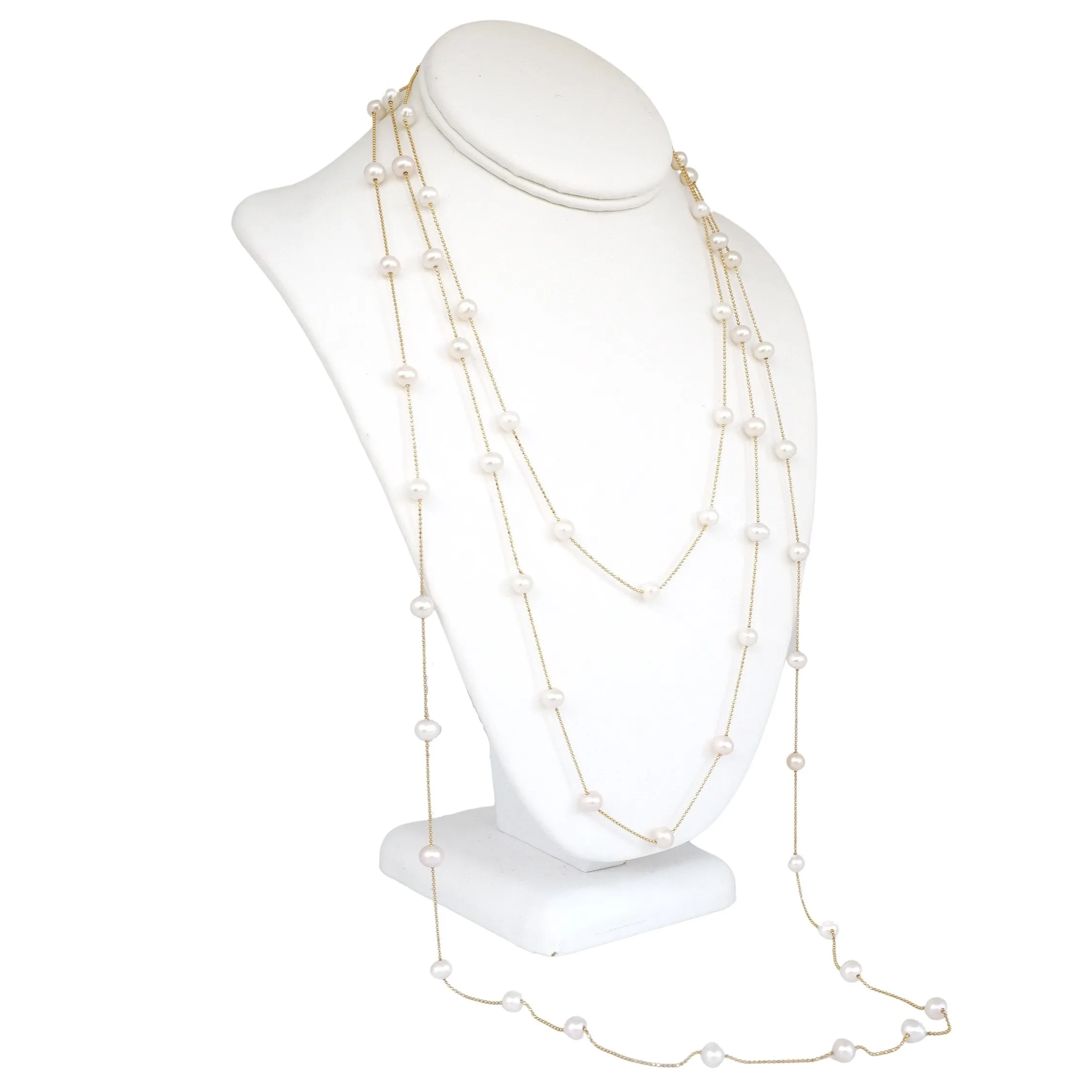 Elizabeth Pearl Necklace - Gold Coated & Freshwater Pearls