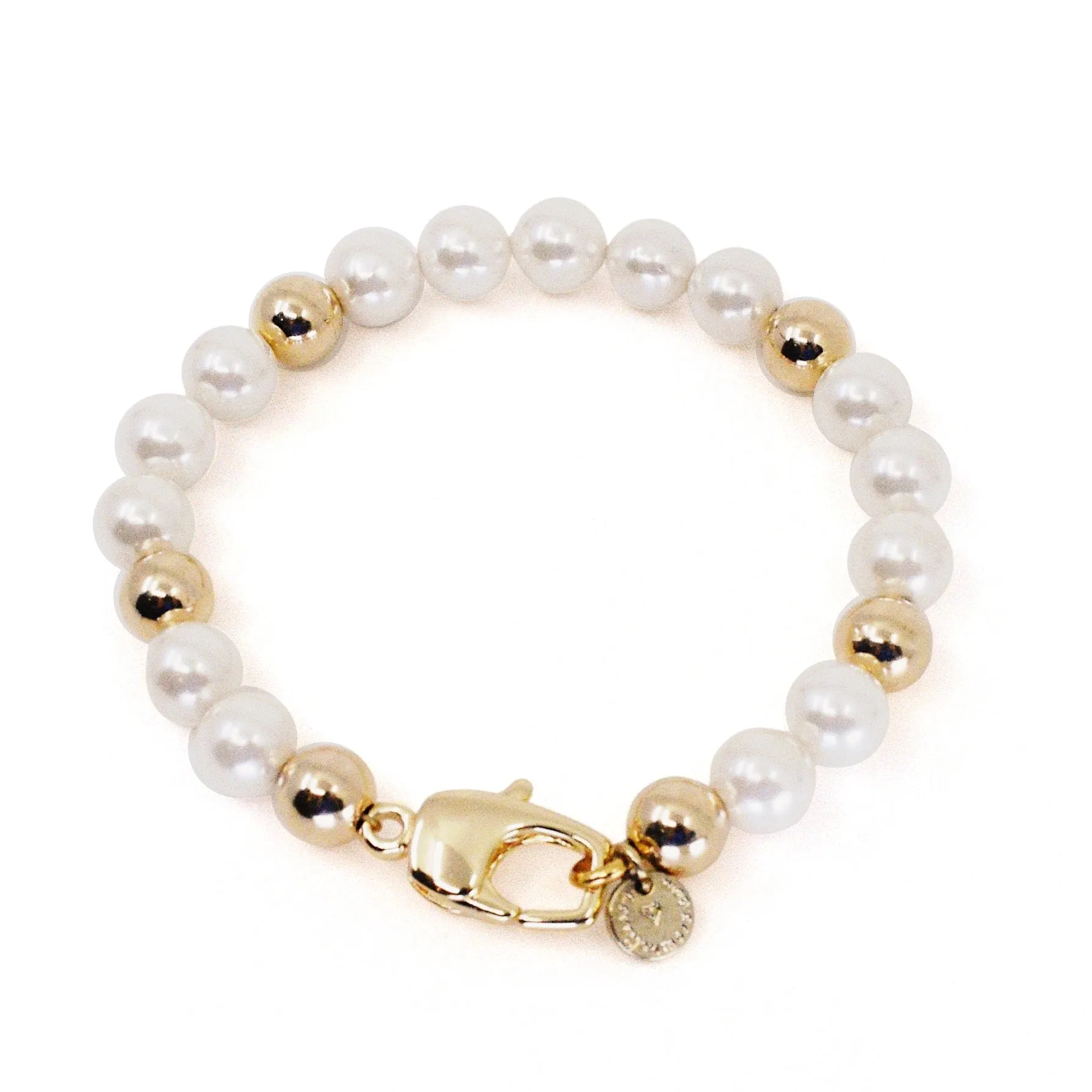 Eternity Forever Pearl Bracelet in Gold
