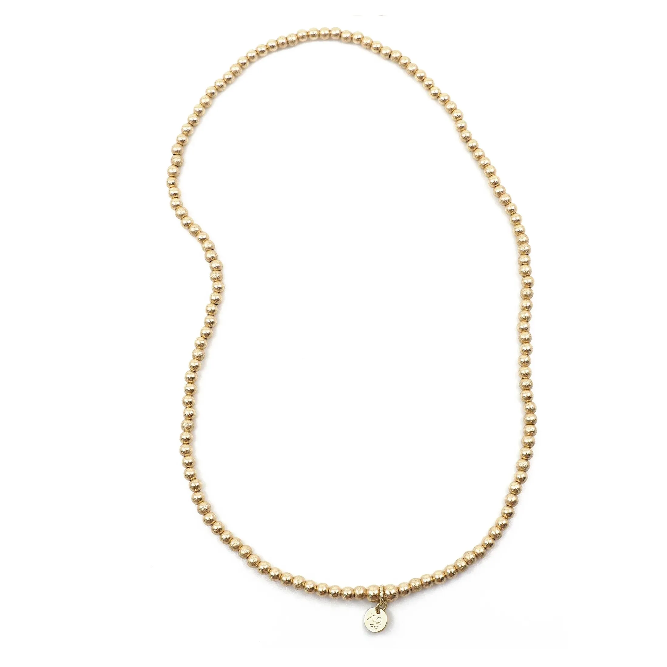 Eternity Hammered Necklace in Gold