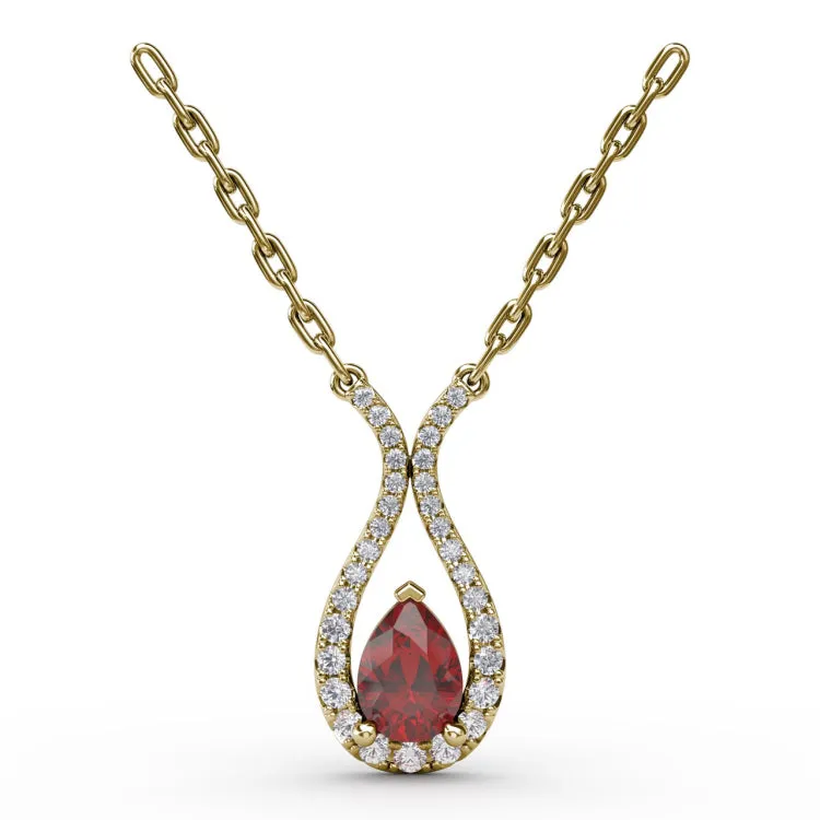 Feel The Love Ruby and Diamond Pendant