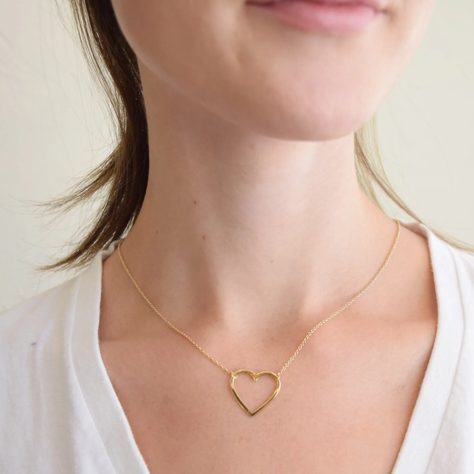 Follow Your Heart Gold Silhouette Necklace