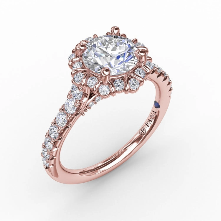 Halo Diamond Engagement Ring
