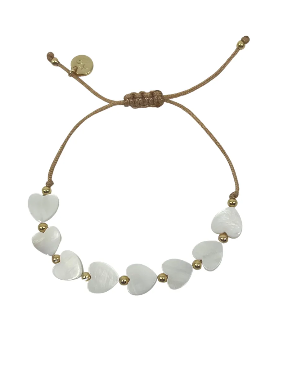 Heart Mother of Pearl Bracelet