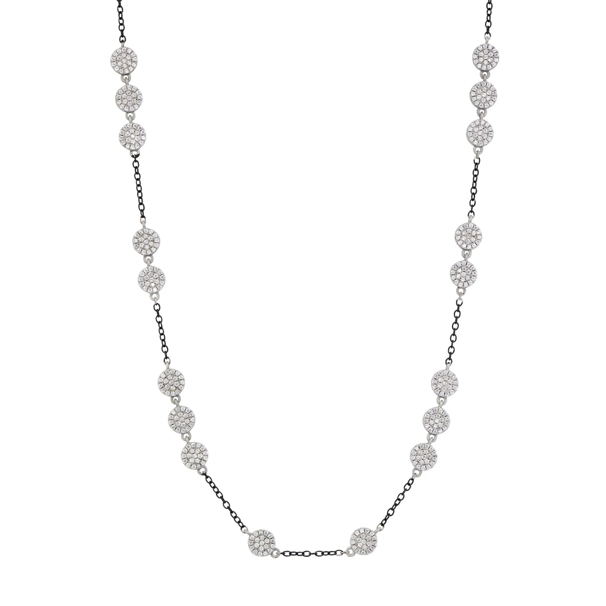 Industrial Finish Pav Grit Necklace
