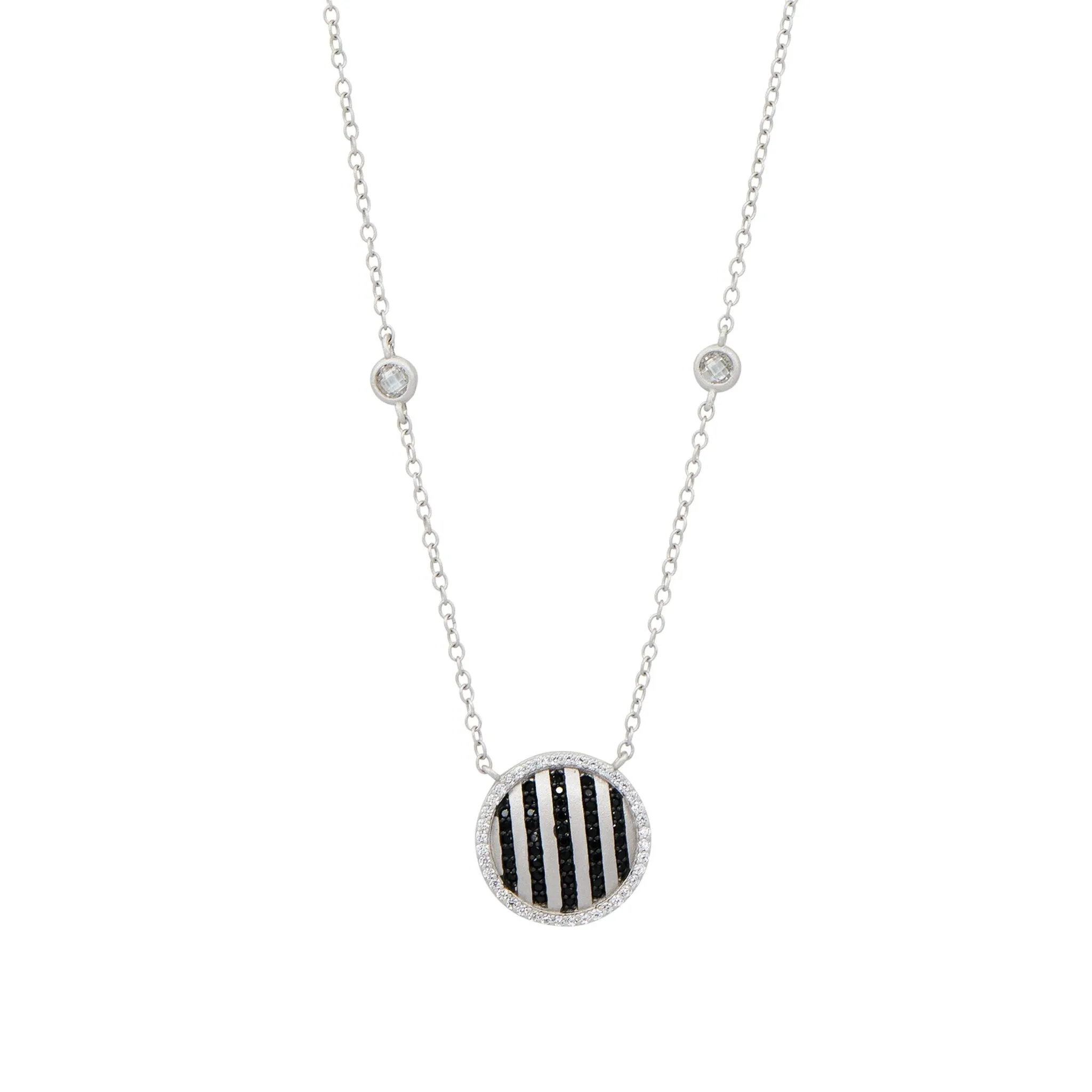 Industrial Finish Pav Grit Short Necklace