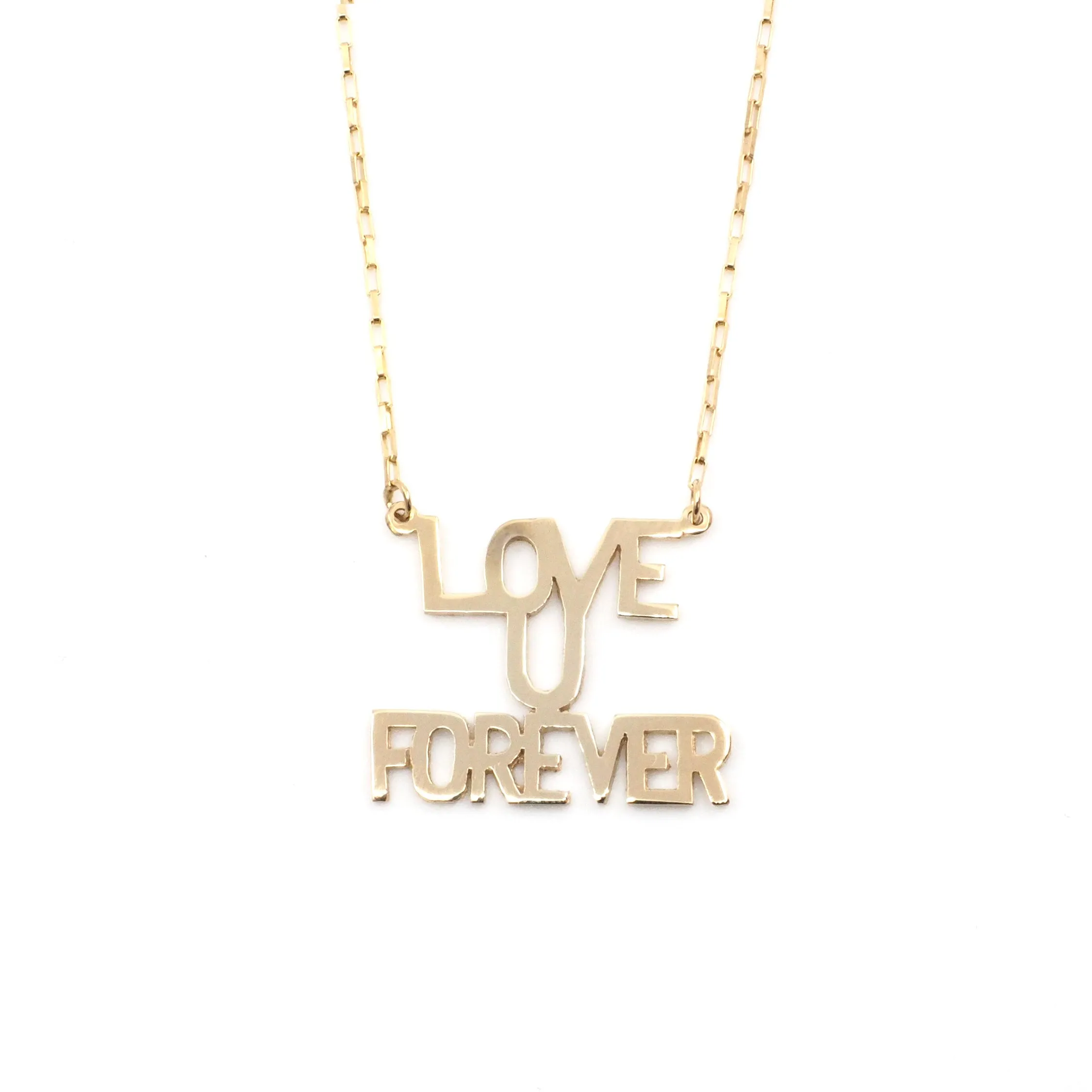 Love You Forever Sunrise Necklace in 10K & 14K Gold