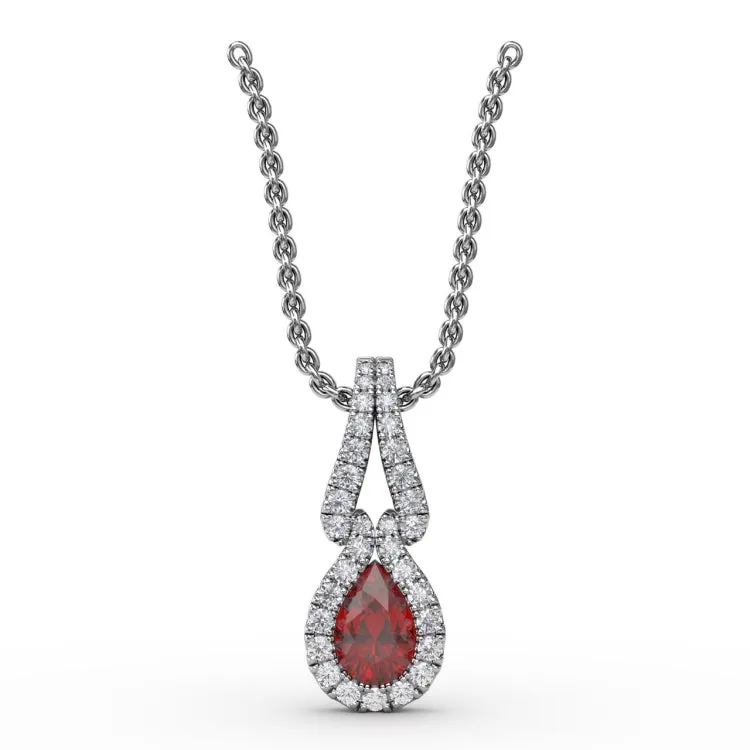 Make A Statement Ruby and Diamond Pendant
