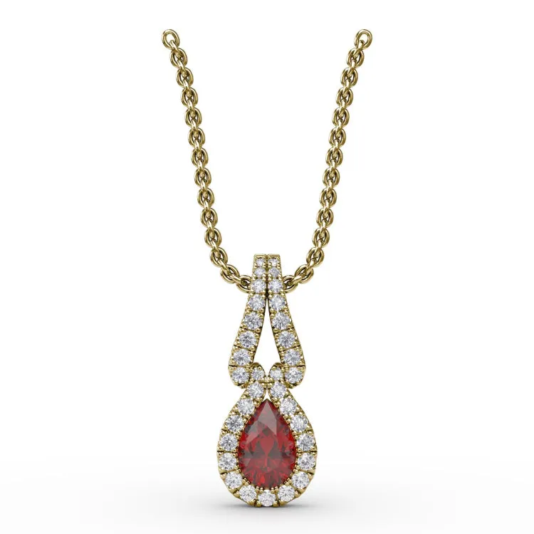 Make A Statement Ruby and Diamond Pendant