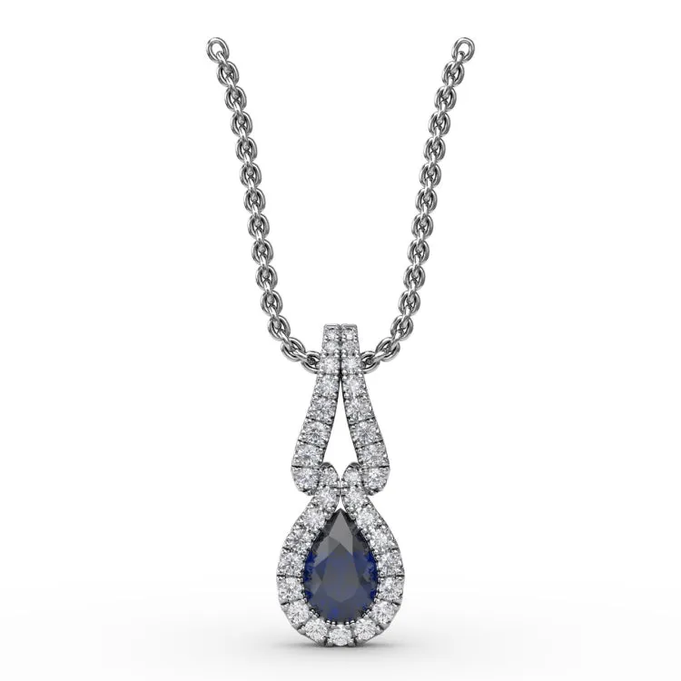 Make A Statement Sapphire and Diamond Pendant