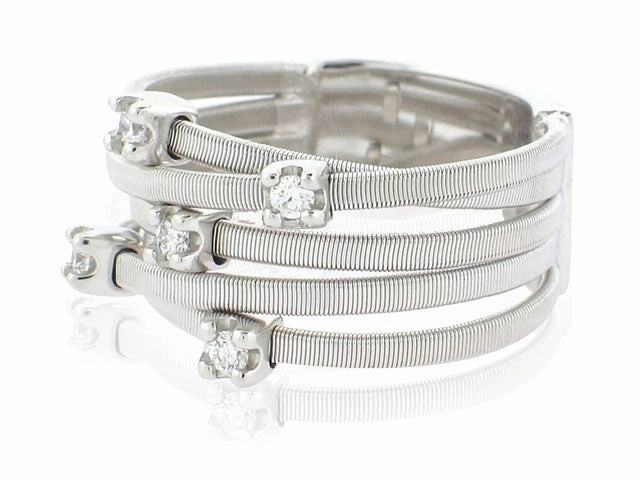 MARCO BICEGO 18K WHITE GOLD 0.15CT VS/G DIAMOND BAND FROM THE GOA COLLECTION