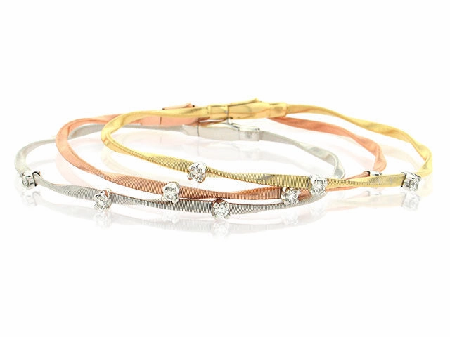 MARCO BICEGO 18K WHITE GOLD 0.15CT VS/G DIAMOND BRACELET FROM THE MARRAKECH COLLECTION