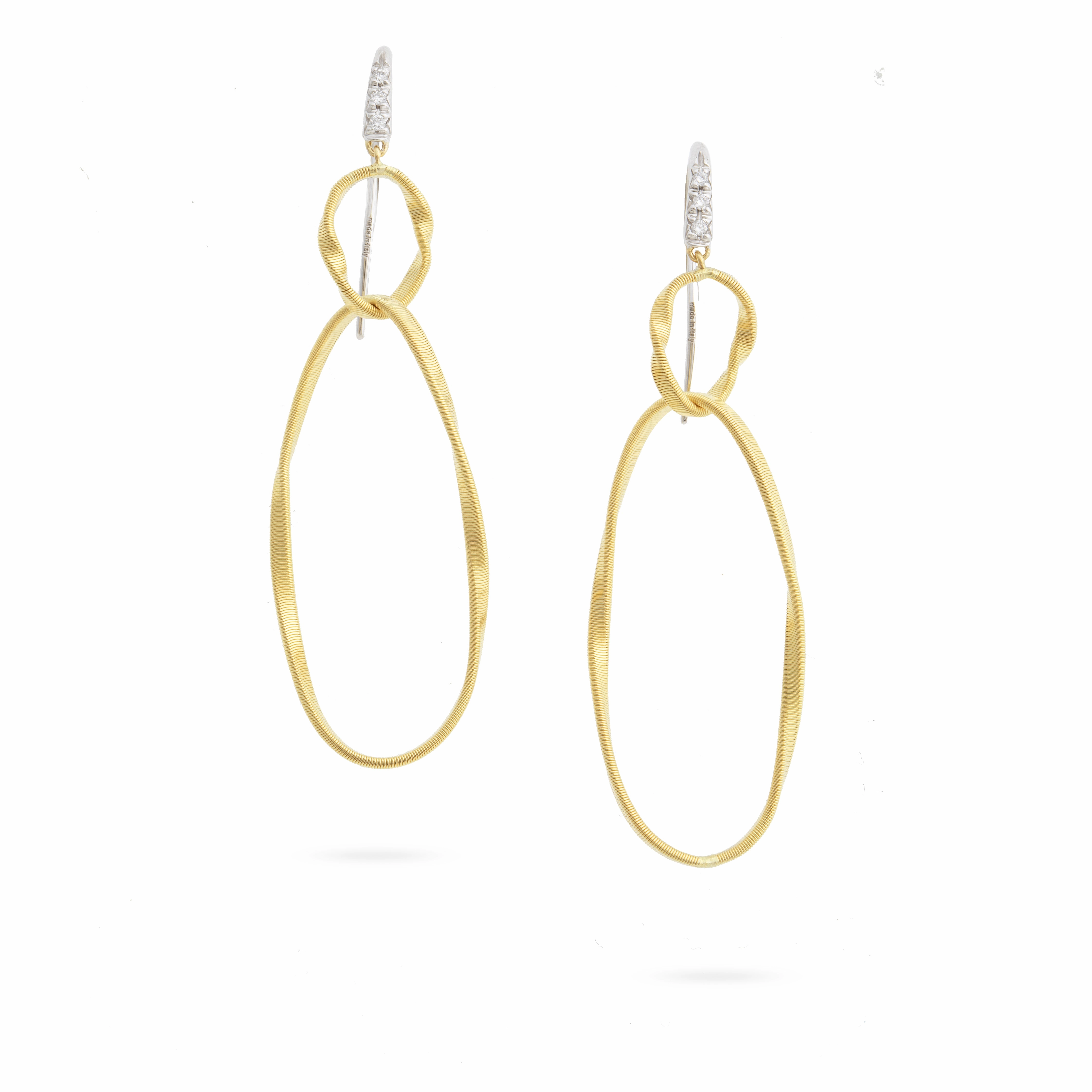 MARCO BICEGO 18KY ONDE MARRAKECH .05CT DIA EARRINGS