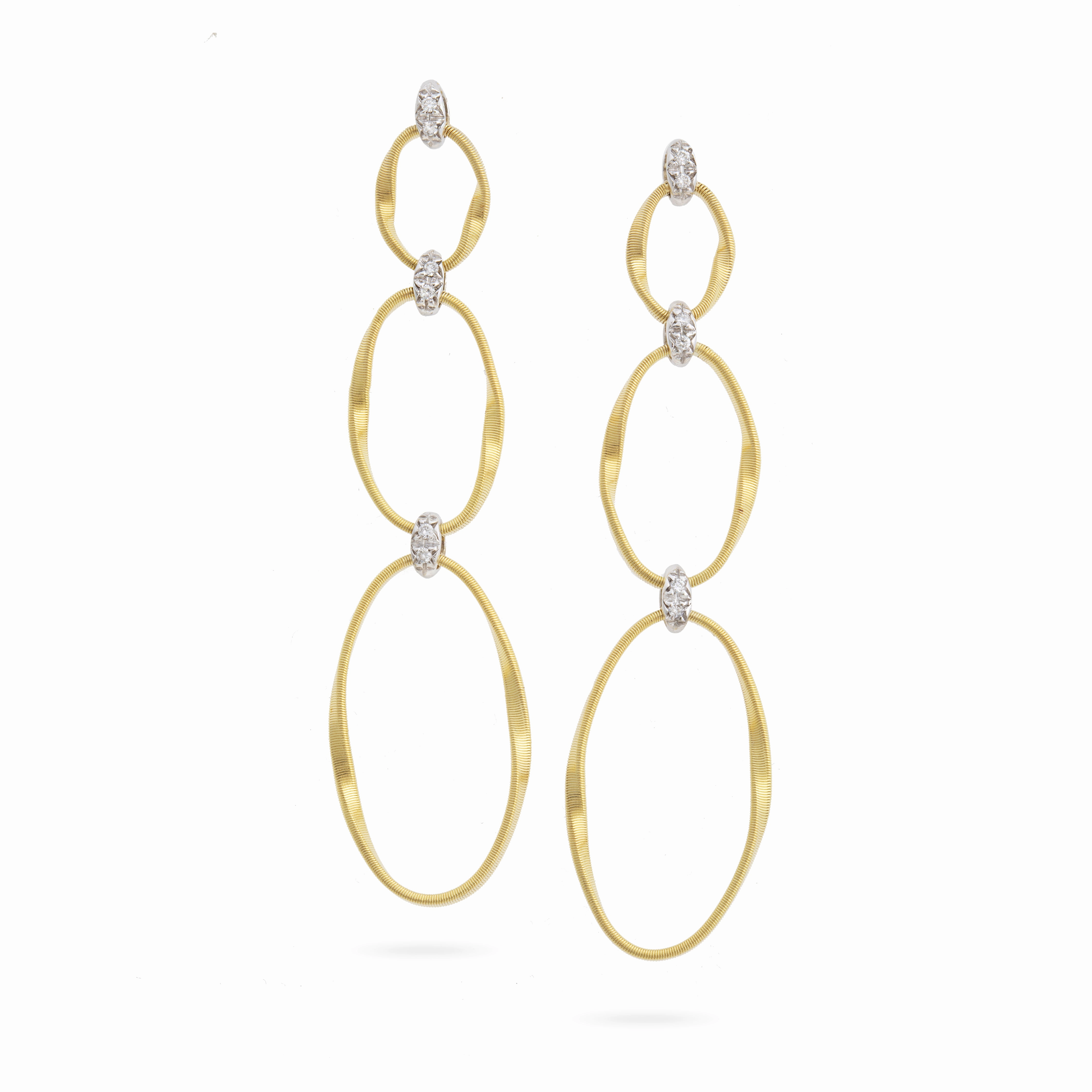 MARCO BICEGO 18KY ONDE MARRAKECH .09CT DIA EARRINGS