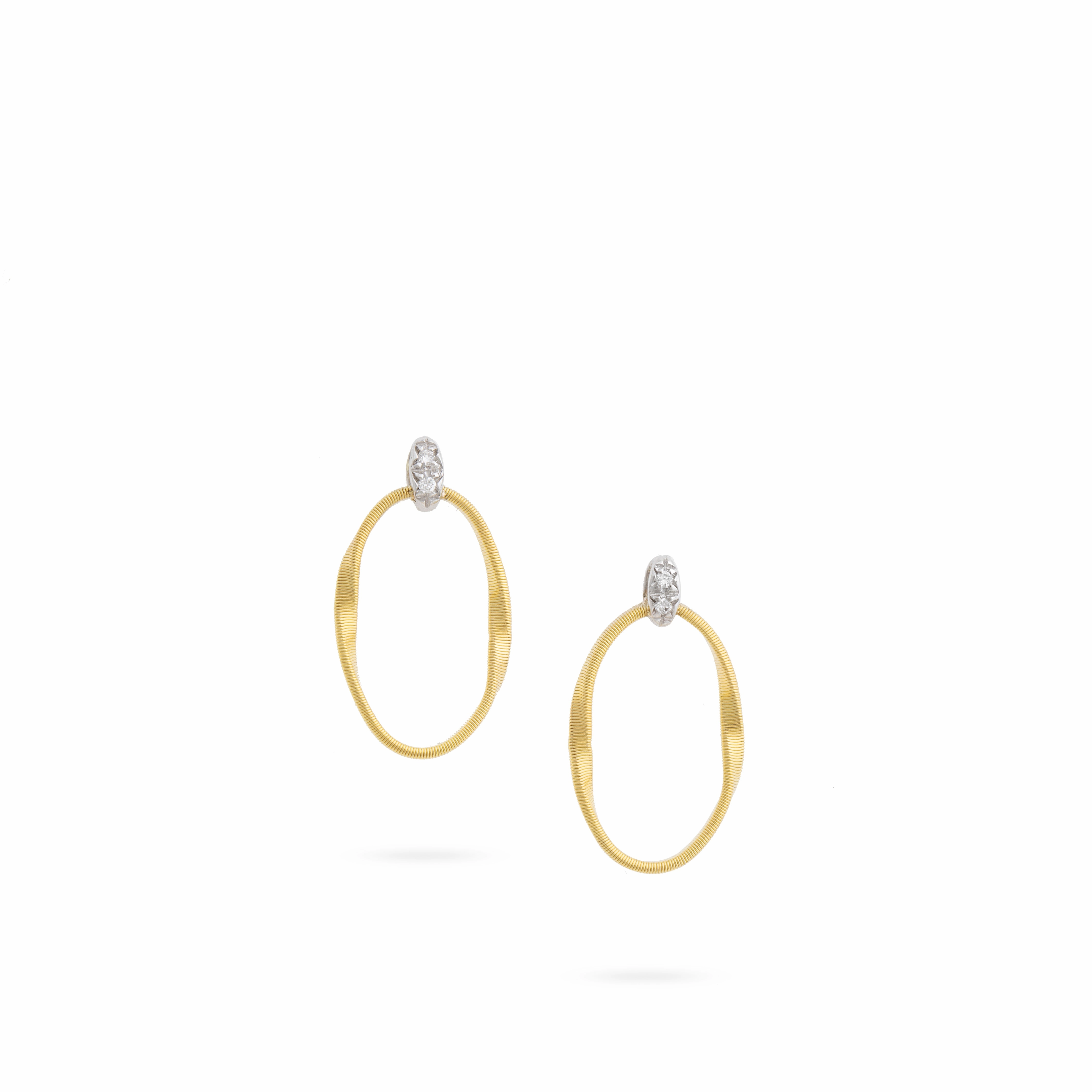 MARCO BICEGO 18KY ONDE MARRAKECH 0.03CT DIAMOND EARRINGS