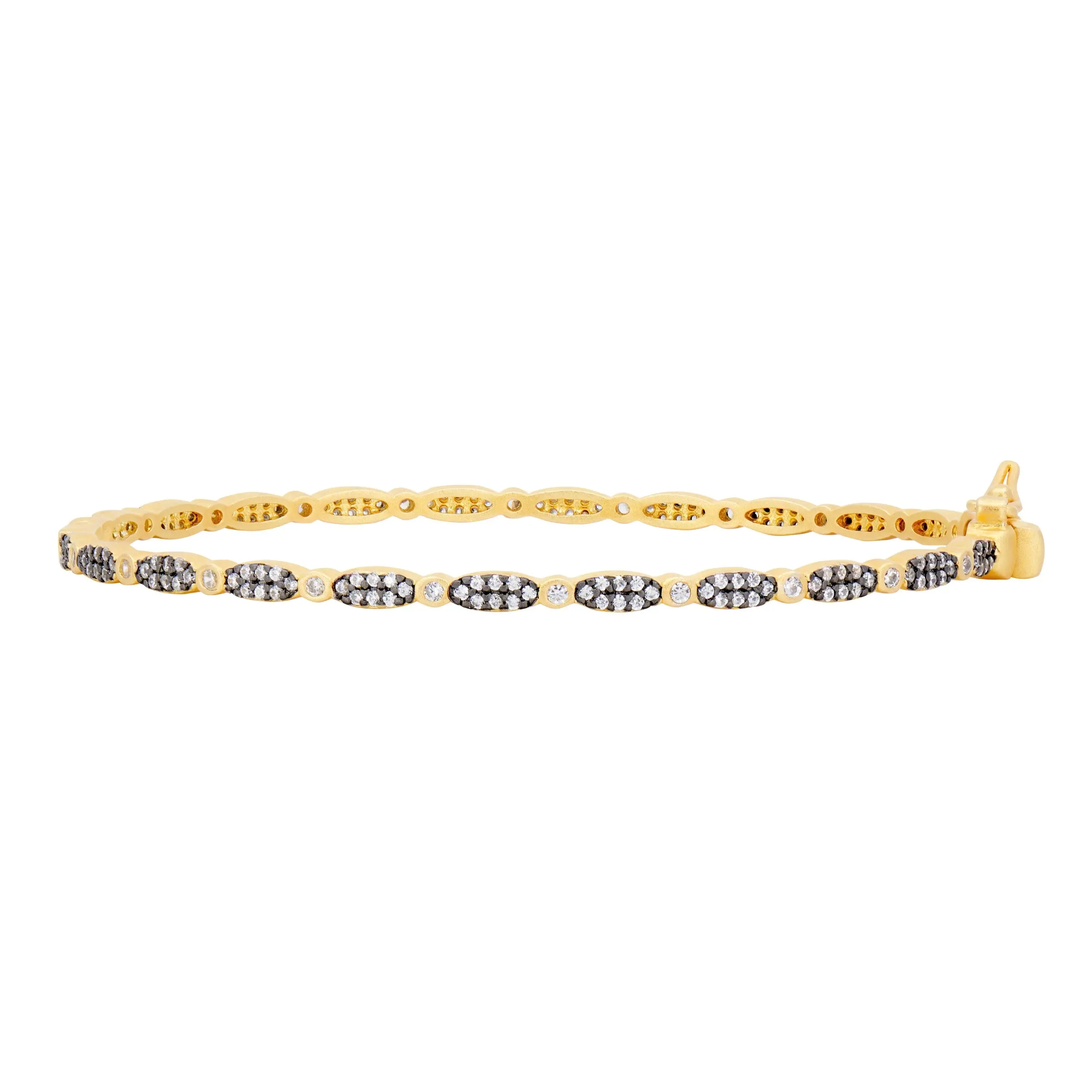 Marquise Pav Thin Hinge Bangle