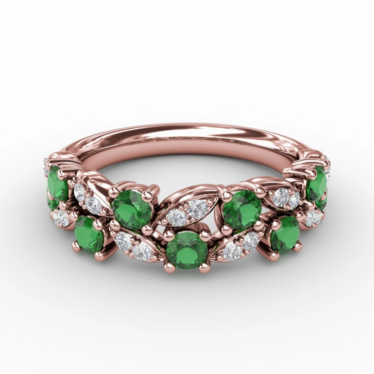 Marquise Emerald and Diamond Ring