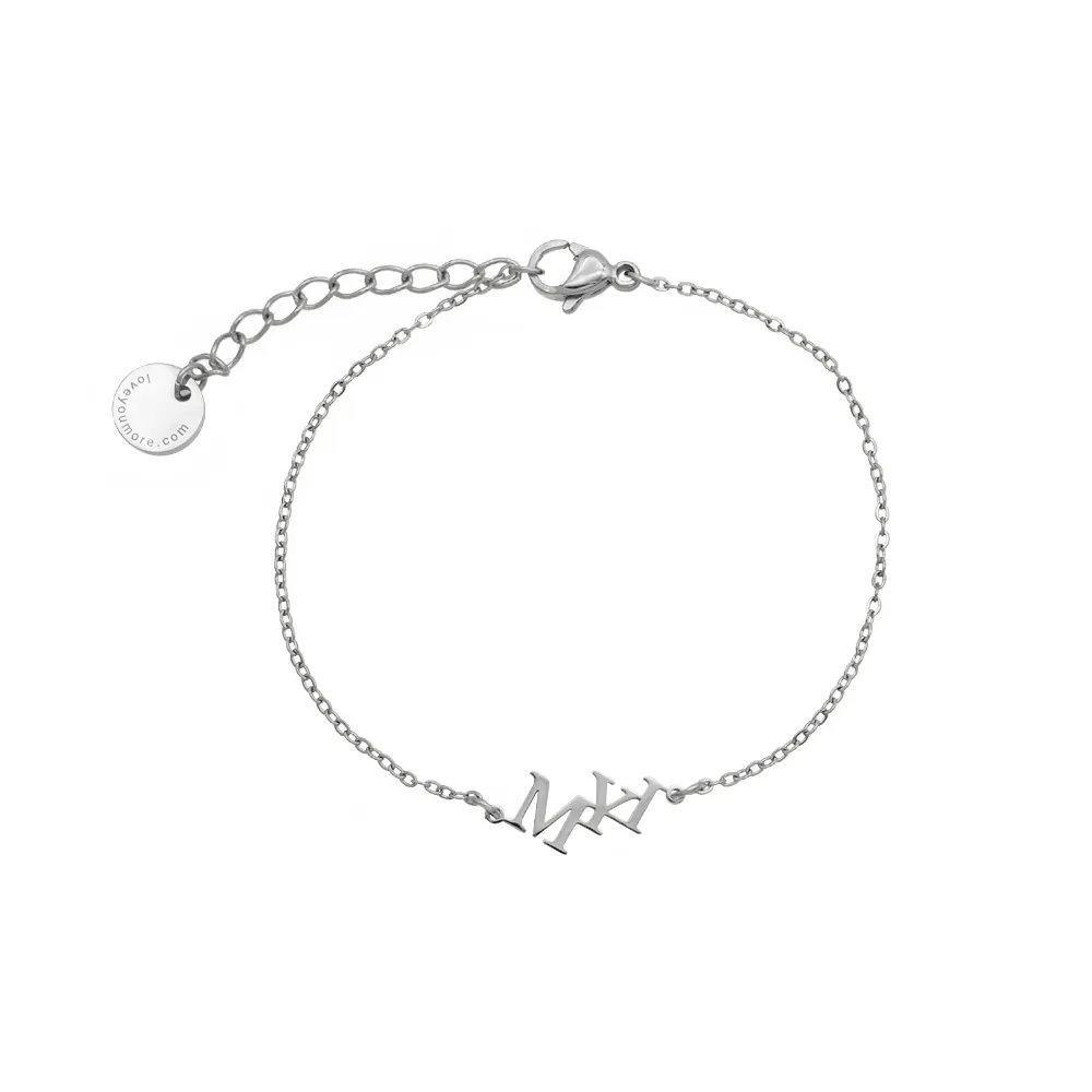 Mini LYM letter Silver Bracelet