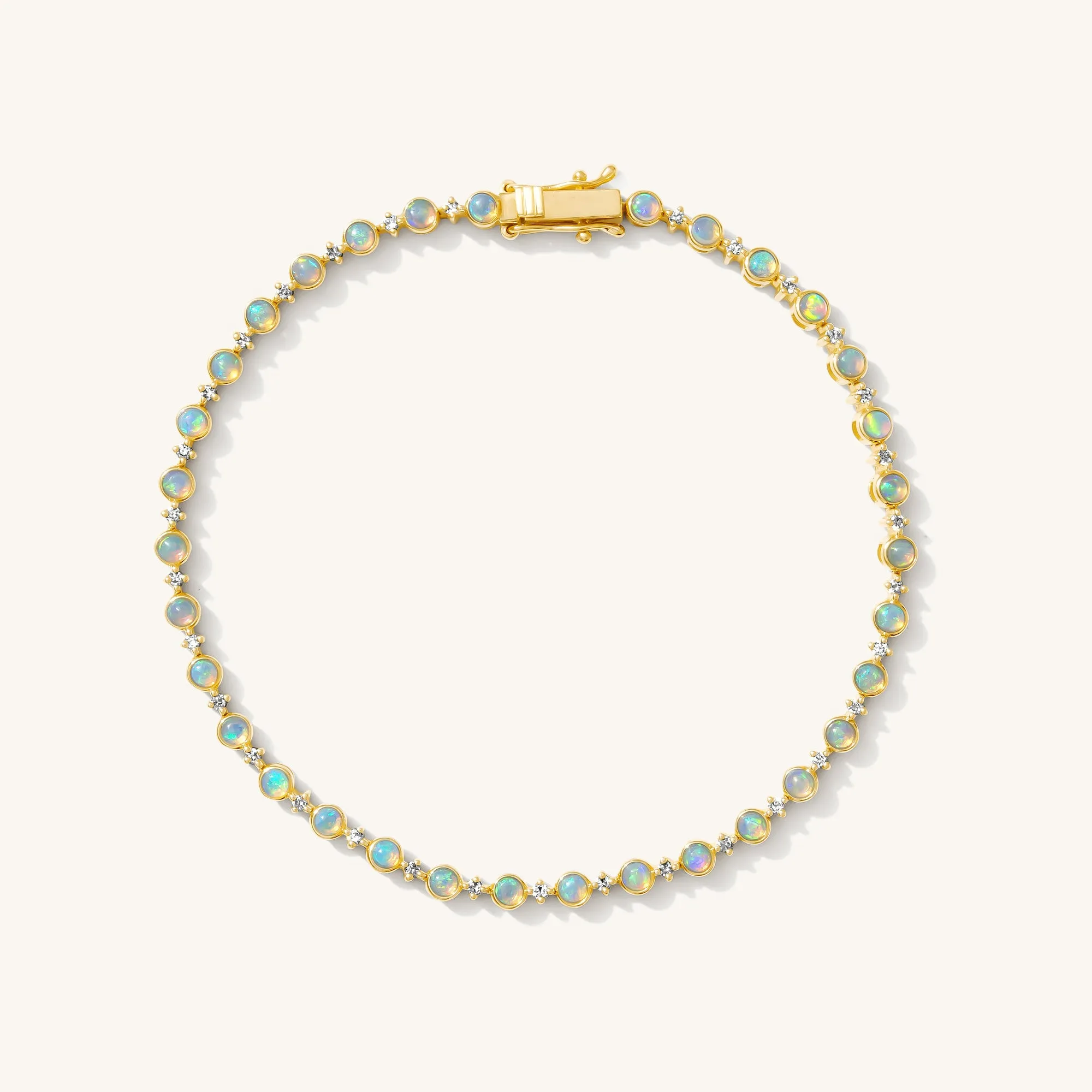 Opal   Diamond Tennis Bracelet