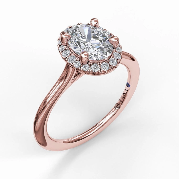 Oval Cut Halo Engagement Ring