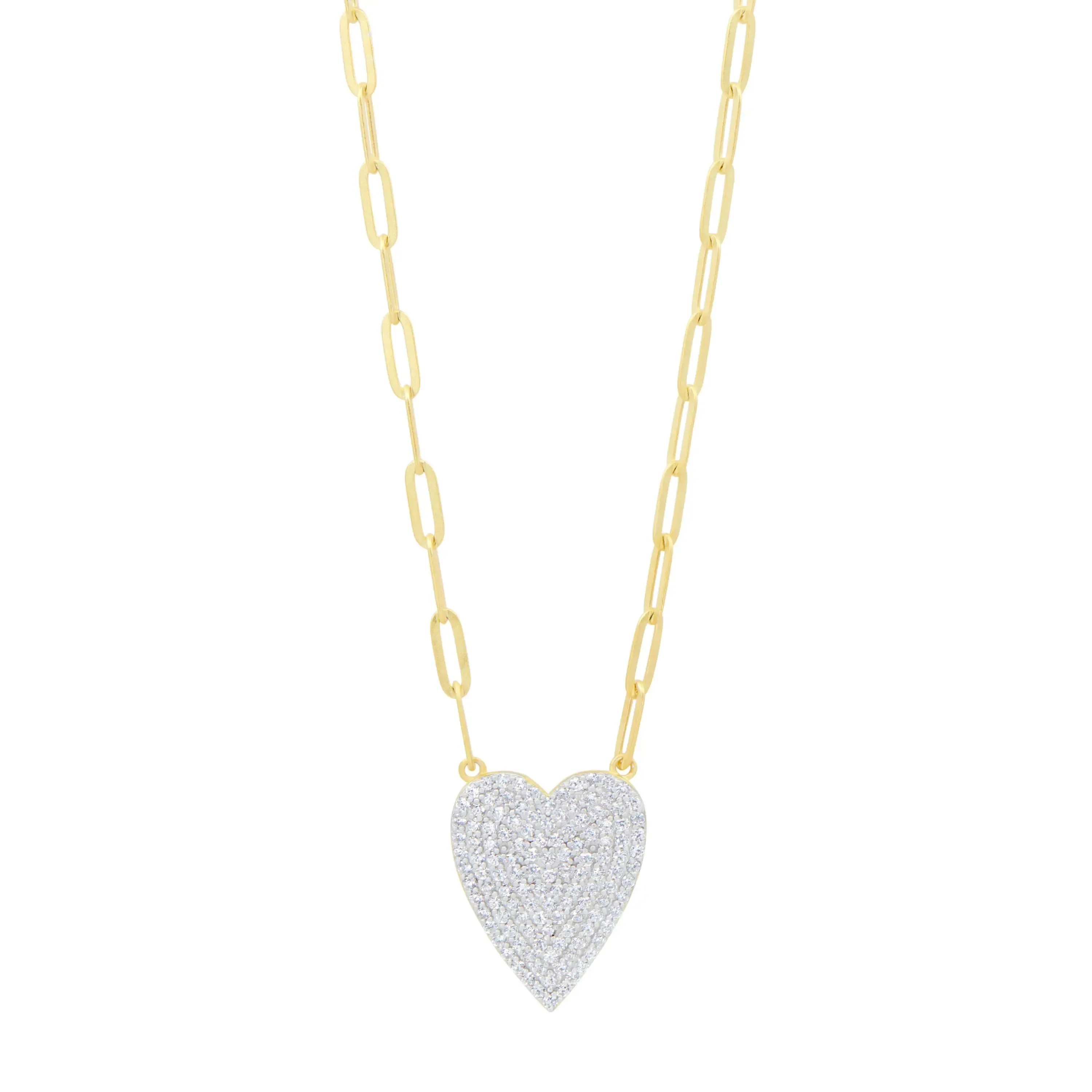 Pav Chain Link Love Necklace