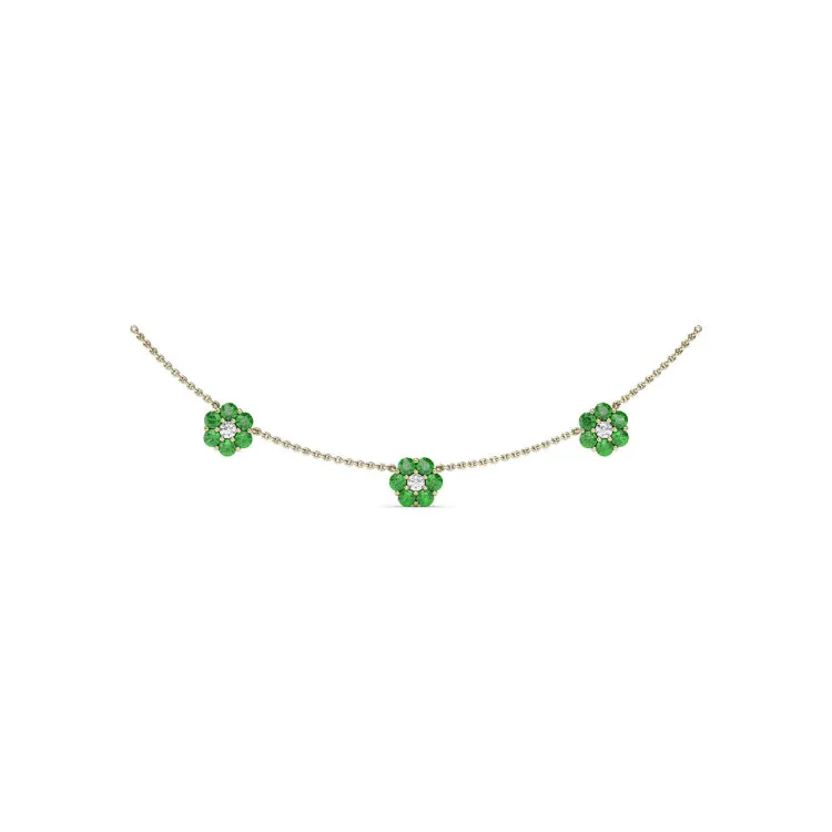 Petals Of Love Emerald Necklace