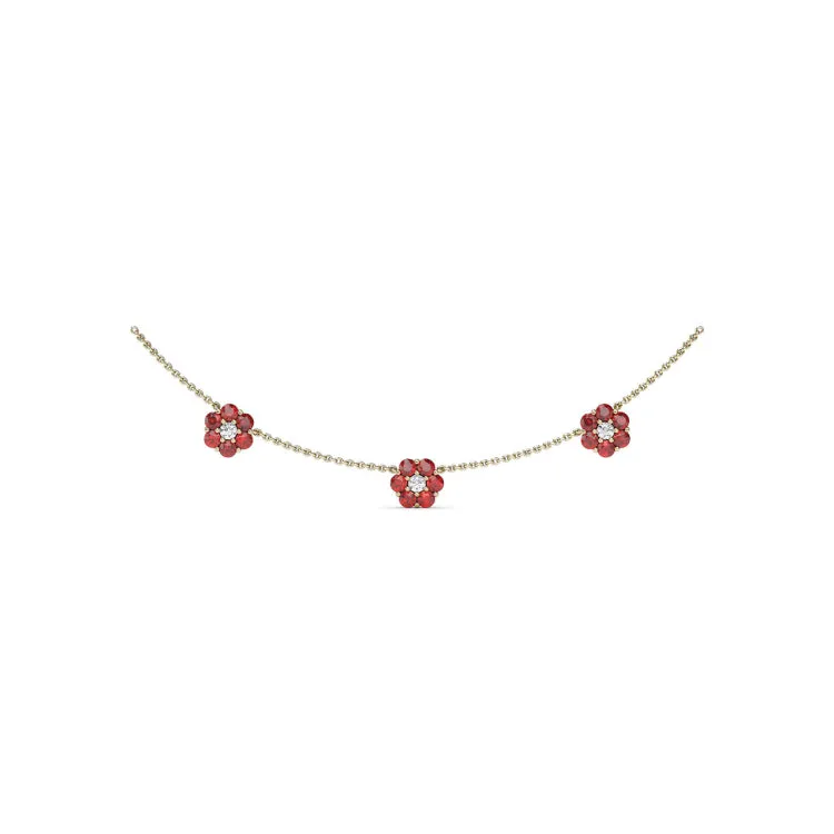 Petals Of Love Ruby Necklace