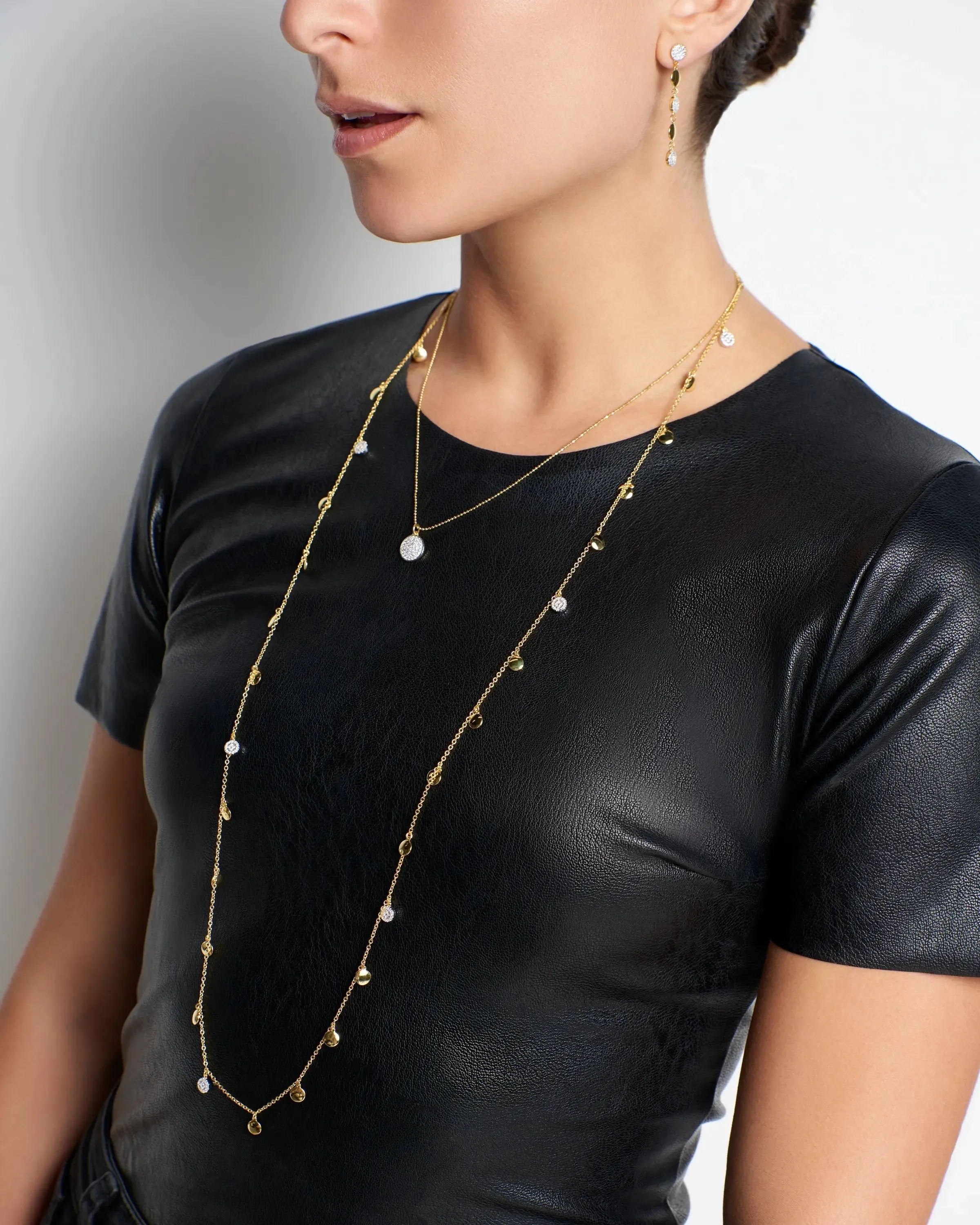 Radiance Pav Droplet 36" Long Necklace