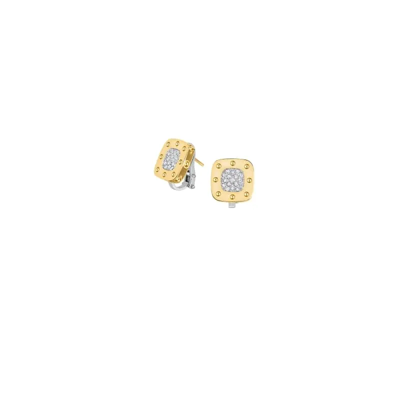 ROBERTO COIN 18K GOLD & DIAMOND POIS MOI STUD EARRING FROM THE POIS MOI