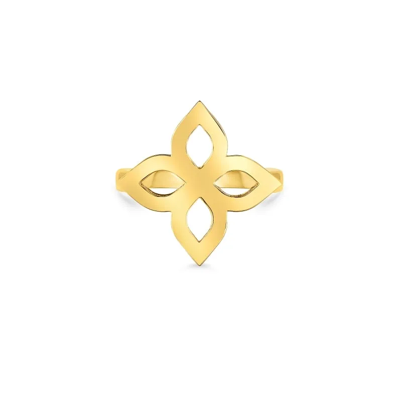 ROBERTO COIN 18K PRINCESS FLOWER OUTLINE RING FROM THE PRINCESS FLOWER