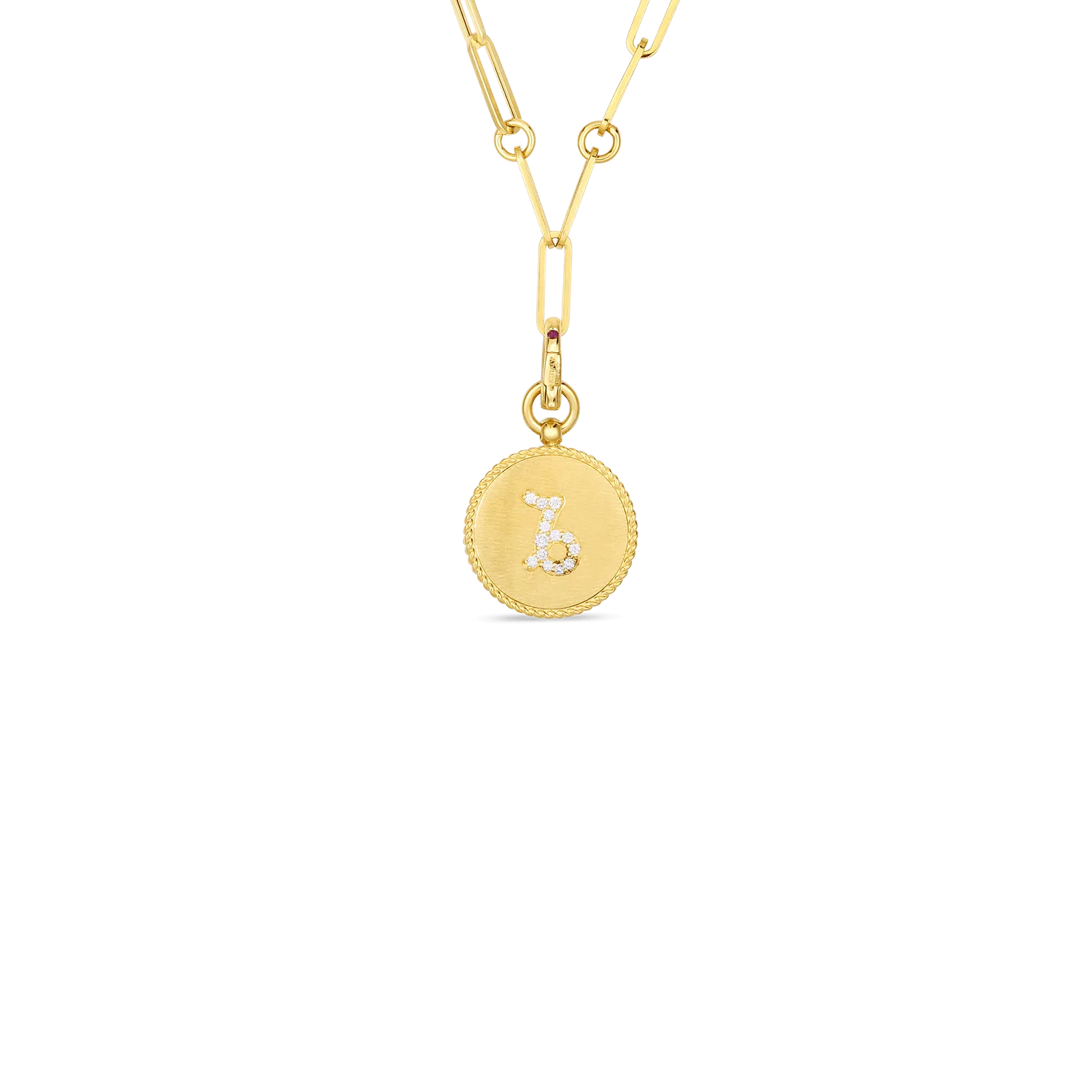 ROBERTO COIN 18K YELLOW GOLD CAPRICORN ZODIAC PENDANT
