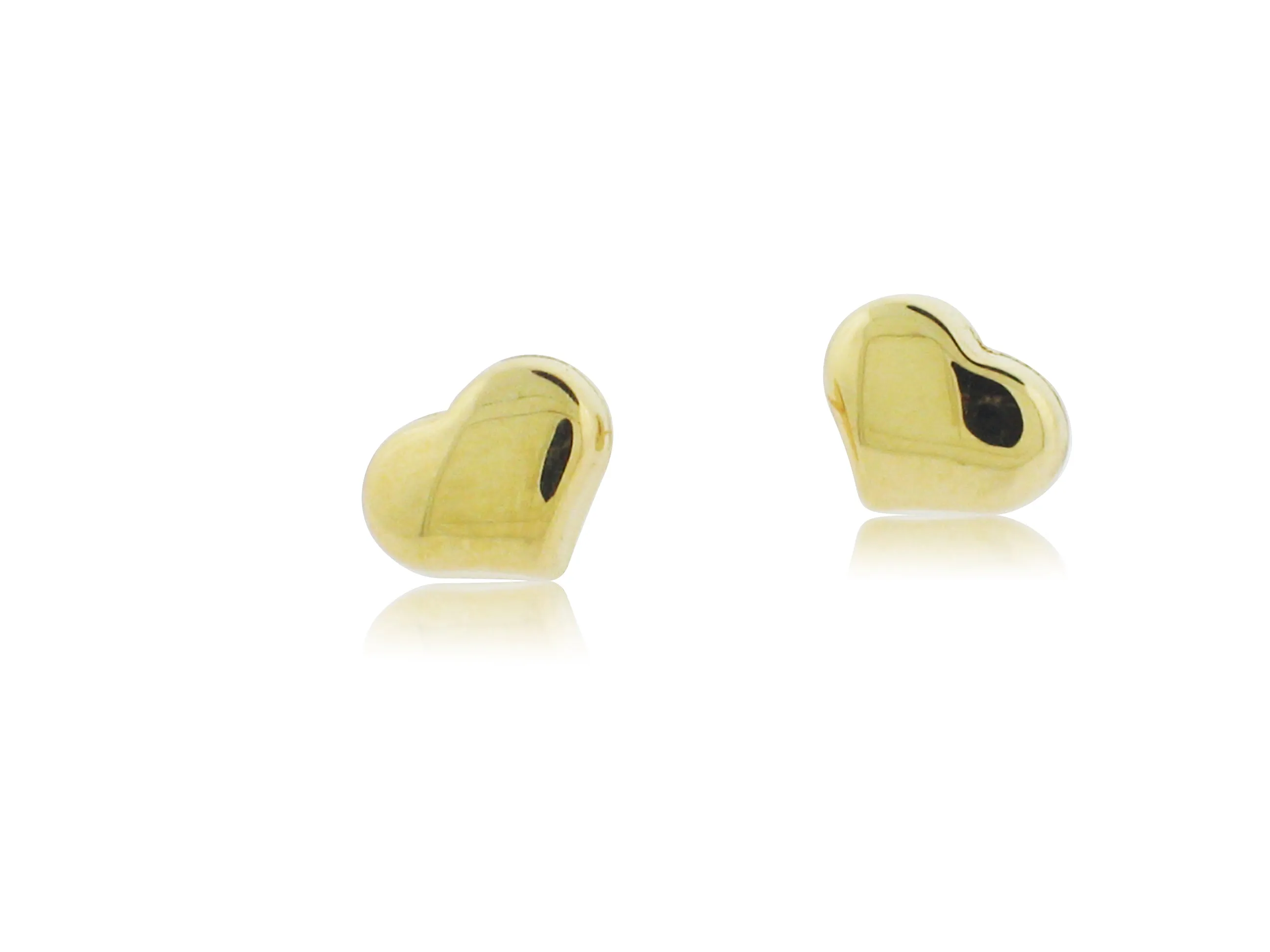 ROBERTO COIN 18K YELLOW GOLD HEART EARRINGS FROM THE CLASSIC COLLECTION