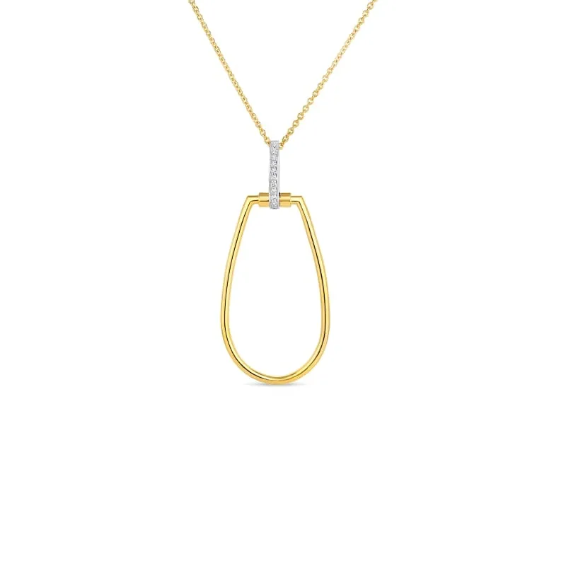 ROBERTO COIN 18KT GOLD NECKLACE WITH DIAMONDS-4 FROM THE CLASSICA PARISIENNE