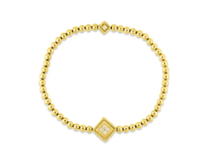 ROBERTO COIN 18KY PALAZZO DUCALE  .04CT DIAMONDBRACELET