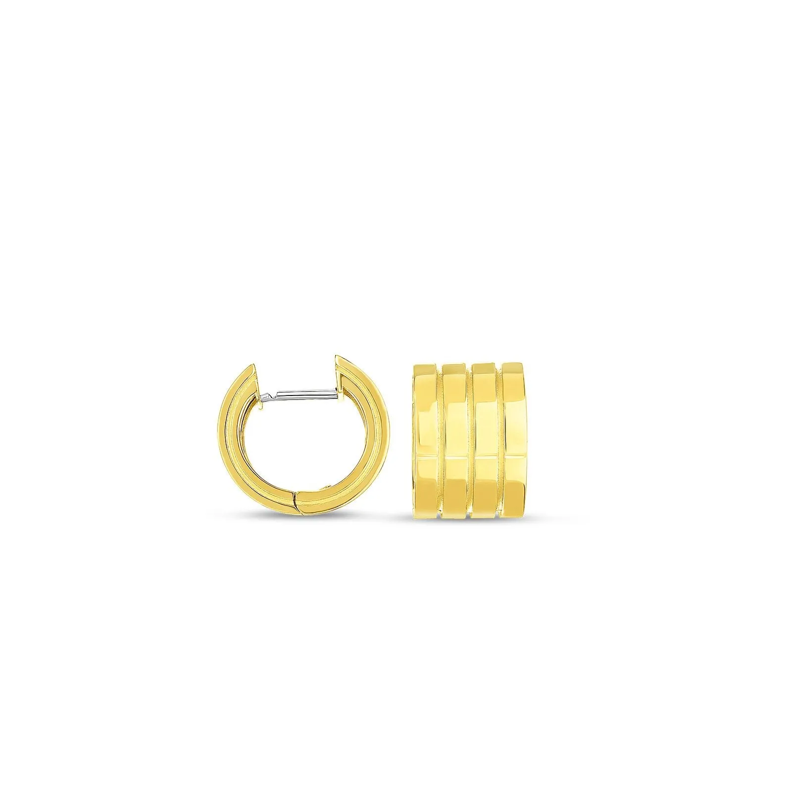ROBERTO COIN 18KY PORTOFINO 4ROW EARRINGS