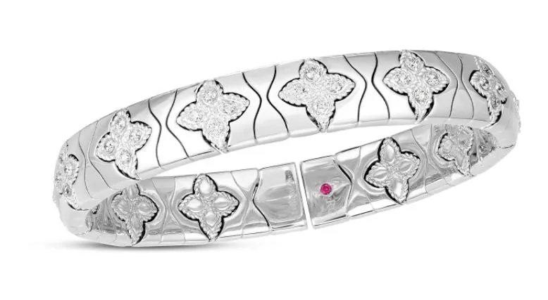 ROBERTO COIN 18WG ROYAL PRINCESS BLOWER BRACE 1.26 CT
