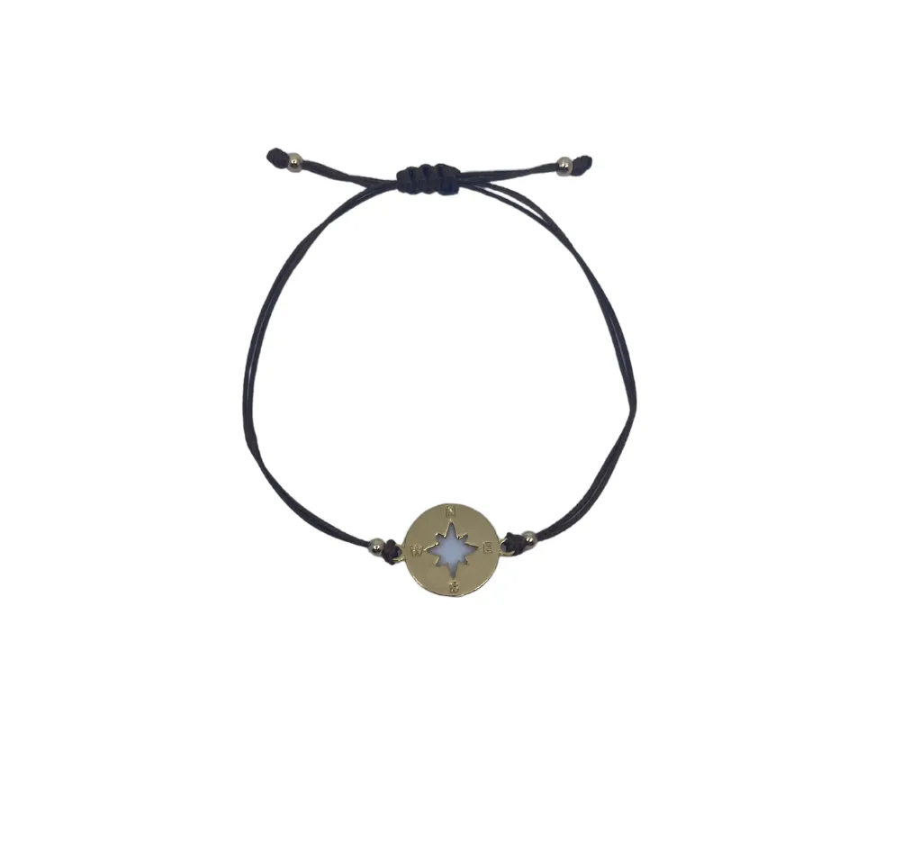 Savannah Cord Bracelet with Compass