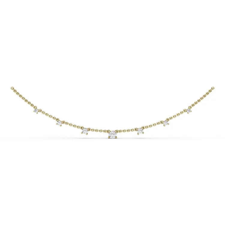 Shared Prong Diamond Necklace
