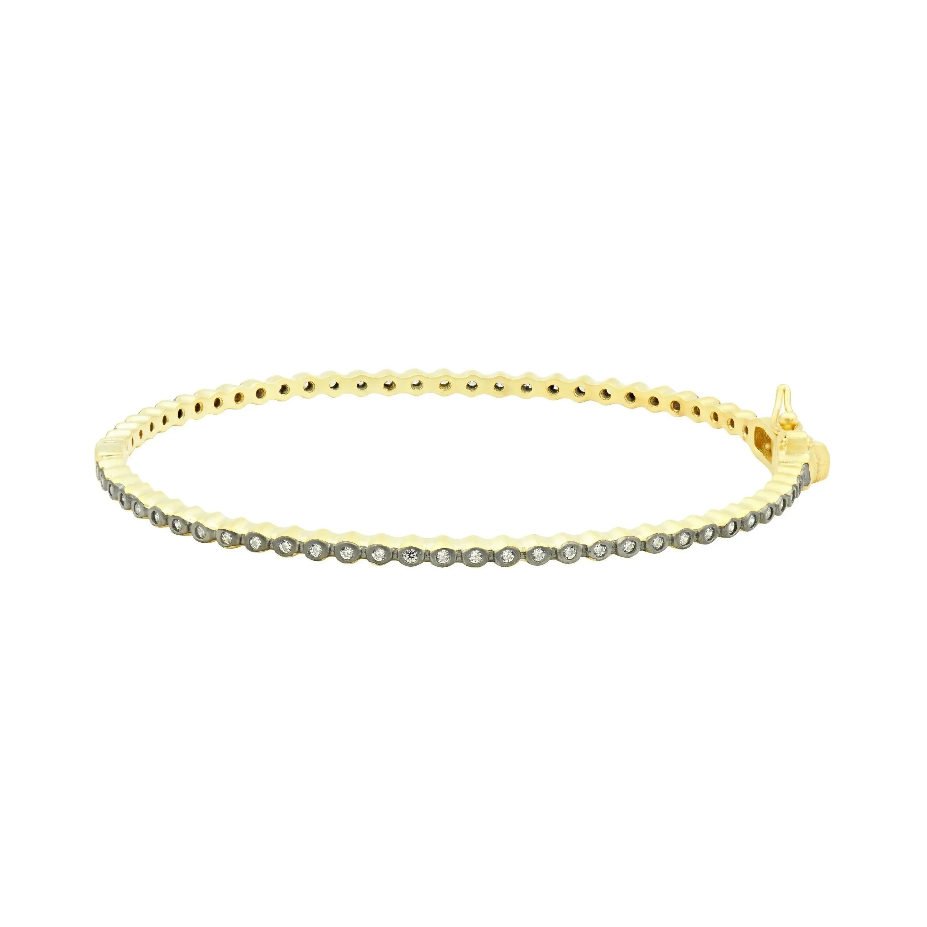 Signature Bezel Pav Hinge Bangle