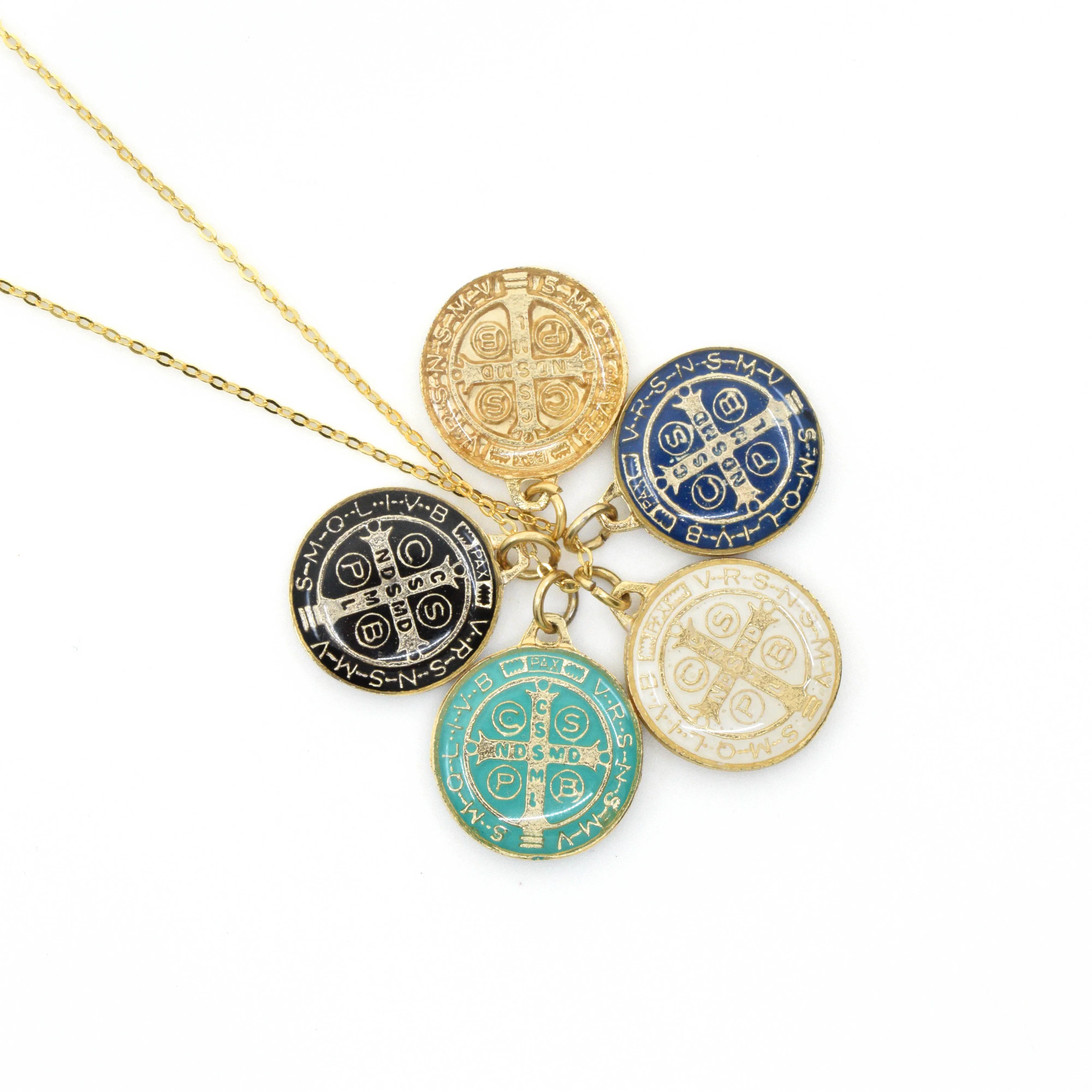 St. Benedict Necklace in Enamel